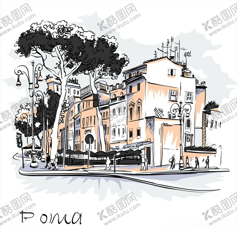 编号：83805310131112333247【酷图网】源文件下载-手绘建筑