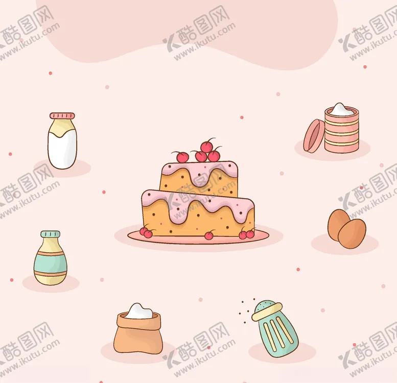 编号：22141406301326389889【酷图网】源文件下载-矢量厨房蔬菜食物素材