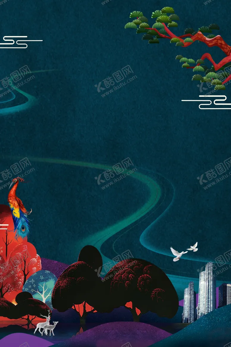 编号：17156706300138449900【酷图网】源文件下载-中式背景墙中式背景素材背景