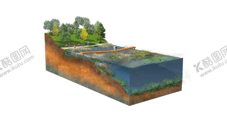 编号：82928609281854208351【酷图网】源文件下载-驳岸类型剖透视图