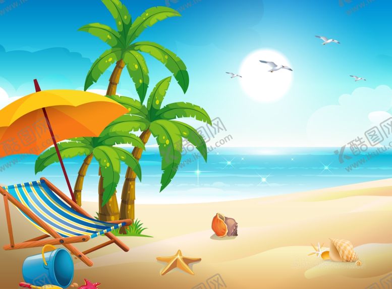 编号：59066610060226554366【酷图网】源文件下载-海滩背景墙装饰画
