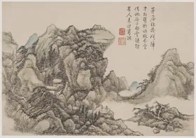 山水画风景高清工笔