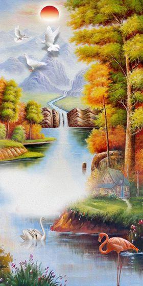 国画山水风景画