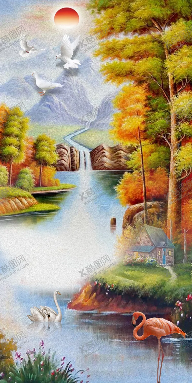 编号：30552206251402087775【酷图网】源文件下载-国画山水风景画