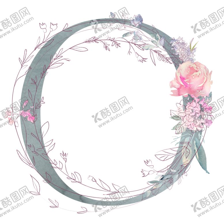 编号：20462810292121057708【酷图网】源文件下载-植物手绘水彩