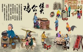 鸡公煲背景墙