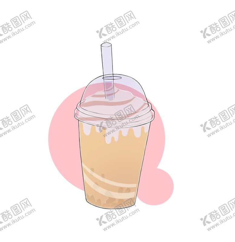 编号：31226809201958433524【酷图网】源文件下载-椰果奶茶插画