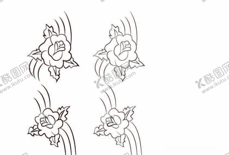 编号：44978010050333508240【酷图网】源文件下载-花儿线稿