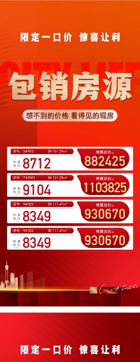 地产包销房源特价房海报