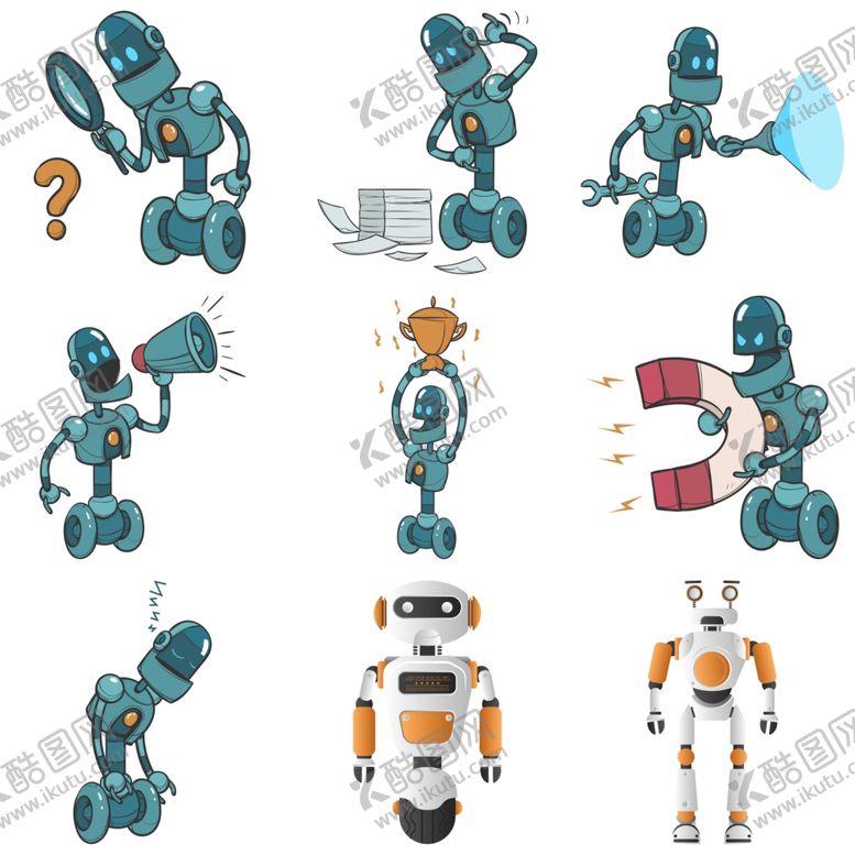 编号：17367809231007019836【酷图网】源文件下载-卡通机器人