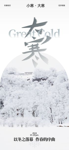 大寒节气海报