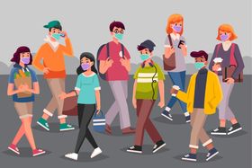 人群插图卡通物公众