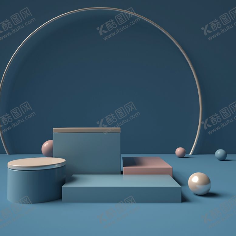 编号：20412902041505227049【酷图网】源文件下载-立体展台 C4D电商海报 台子