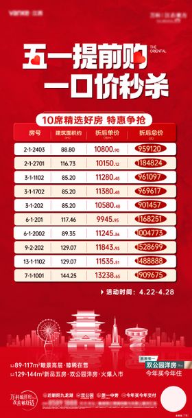 特价房秒杀海报