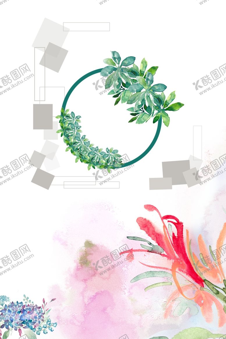 编号：36892910310248545101【酷图网】源文件下载-森系植物清新背景