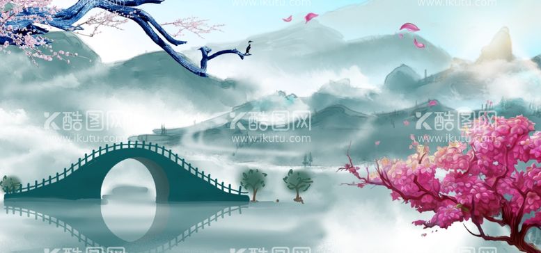 编号：81223612200218159271【酷图网】源文件下载- 手绘古风插画背景图片