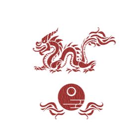 祥云红龙剪纸