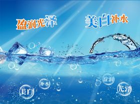 蓝色质感大海水背景图片