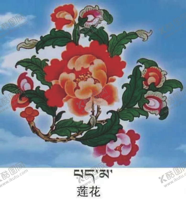 编号：63759910012101362931【酷图网】源文件下载-藏八宝雪莲花