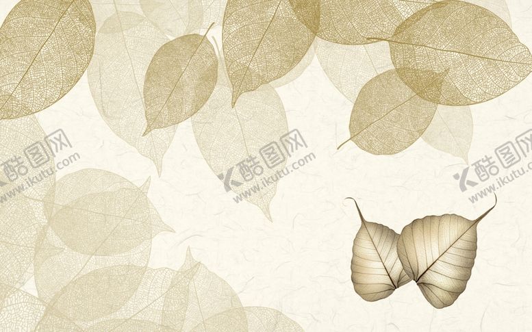 编号：52704509180618582881【酷图网】源文件下载-复古树叶壁纸墙纸