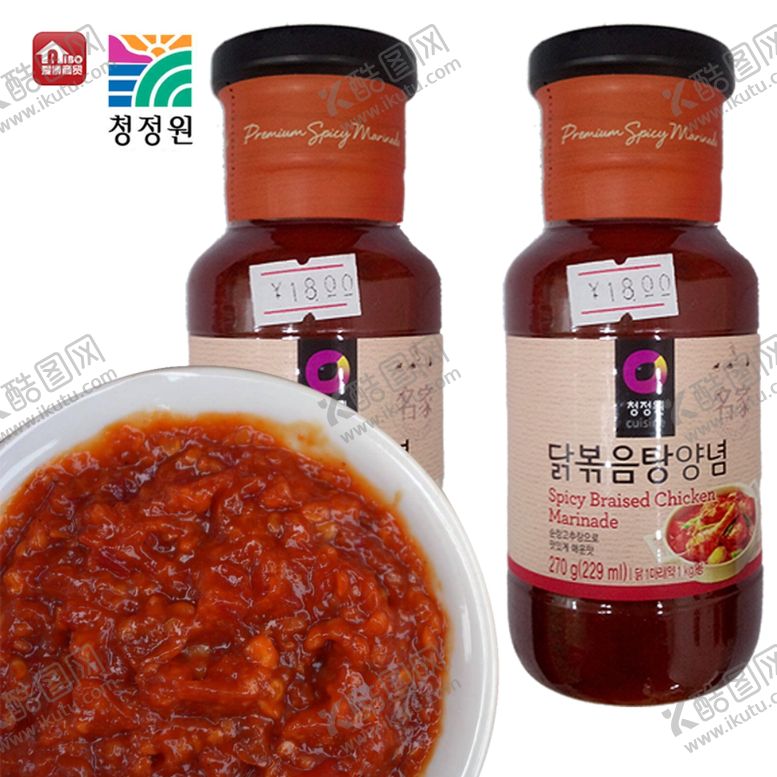 编号：94054510062111385799【酷图网】源文件下载-韩国清净园炖鸡调味辣酱