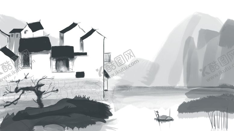 编号：75245707061820431553【酷图网】源文件下载-中国风建筑插画