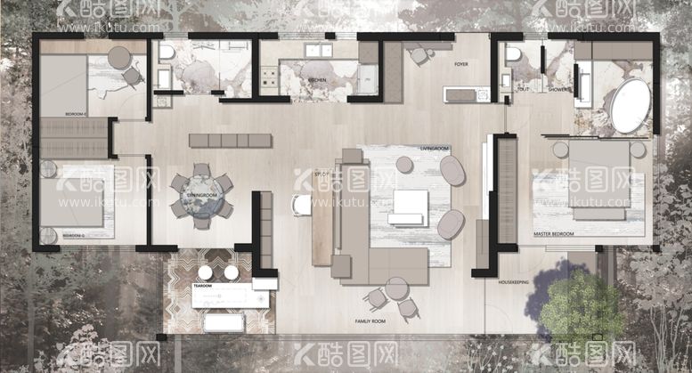 编号：59222012021111158447【酷图网】源文件下载-户型彩平