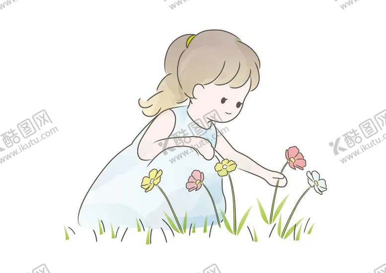 编号：80374509131913417023【酷图网】源文件下载-卡通女孩小孩插画休闲人物
