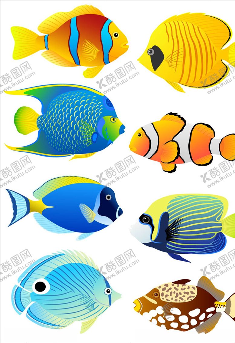 编号：36185109200102334426【酷图网】源文件下载-海洋生物集合