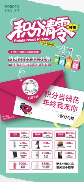 积分清零海报