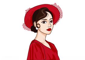 手绘美女