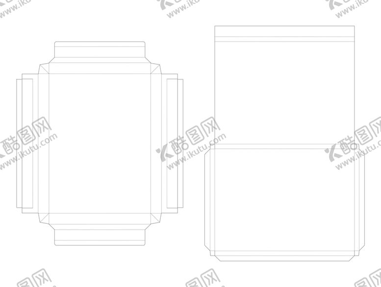 编号：61107001151233586761【酷图网】源文件下载-包装盒刀模展开图