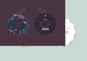 吊牌矢量花纹商品标签商品