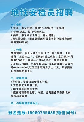 地铁招聘海报