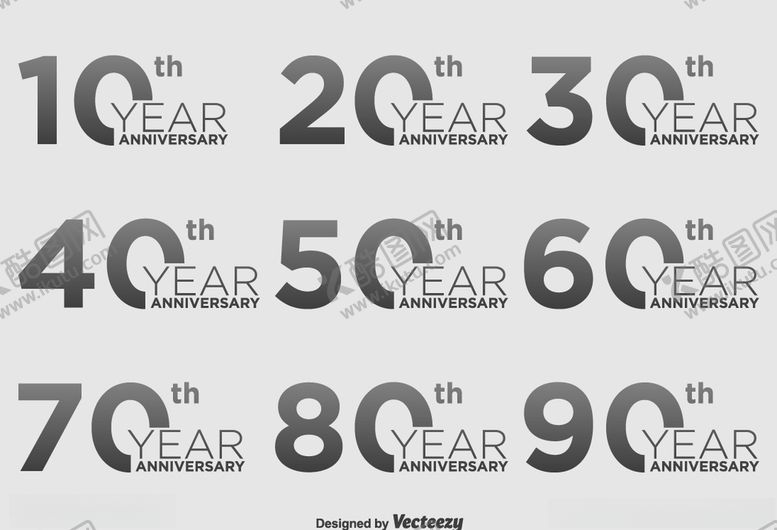 编号：56114507021228014682【酷图网】源文件下载-周年数字