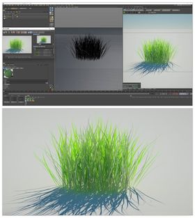 c4d通透感小草