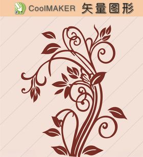 花草剪纸花草壁纸简洁手绘