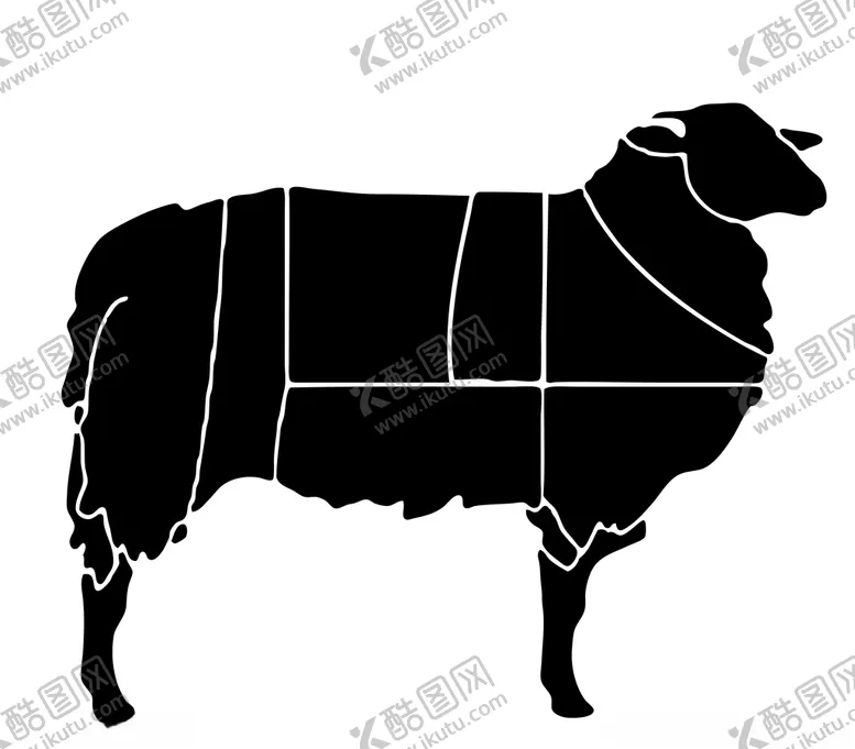 编号：55901704190708166826【酷图网】源文件下载-羊剪影