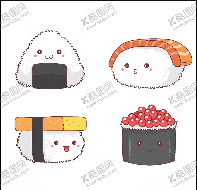 编号：35234109222035098298【酷图网】源文件下载-可爱寿司
