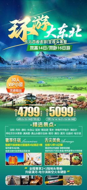 环游大东北旅游促销海报