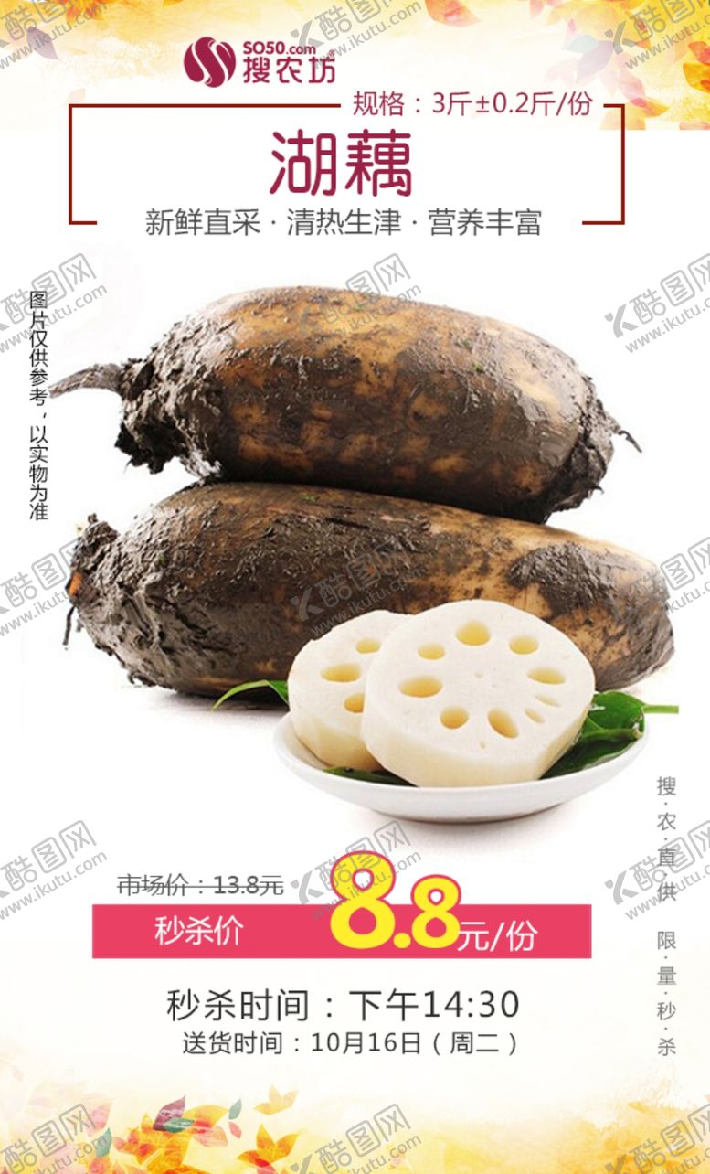 编号：98093111012020502401【酷图网】源文件下载-湖藕秒杀