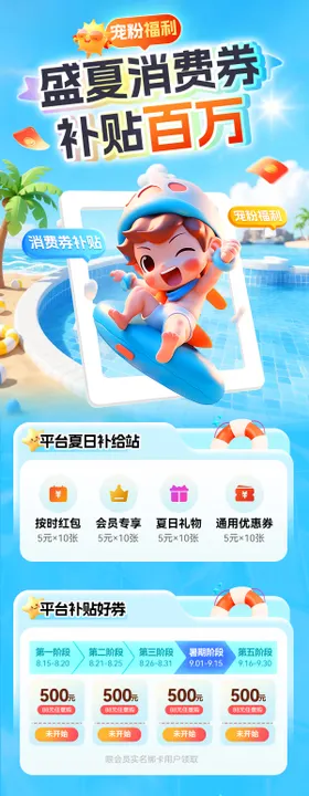 盛夏消费券补贴百万商场福利海报
