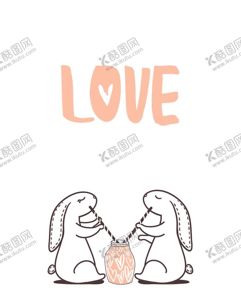 编号：36936009300016382352【酷图网】源文件下载-手绘卡通兔子