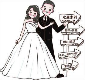 婚礼人像双人囍