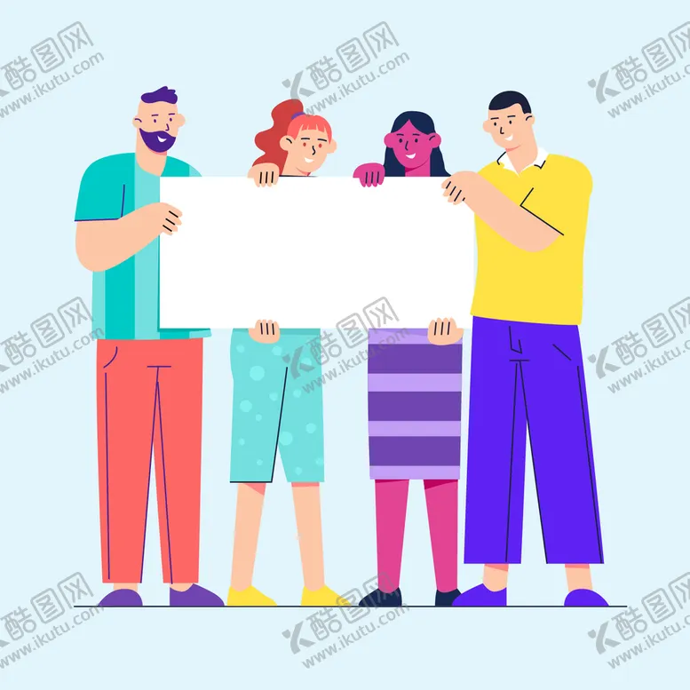 编号：21717711130201532079【酷图网】源文件下载-多人举牌子