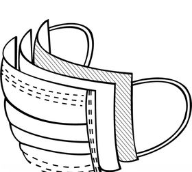 医用口罩矢量图