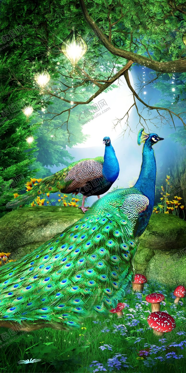 编号：16063410110524047262【酷图网】源文件下载-孔雀玄关