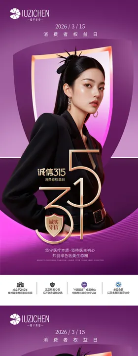 医美315消费者权益日海报