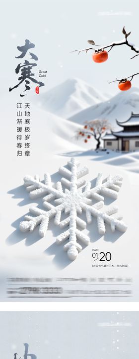 地产大寒小寒创意海报