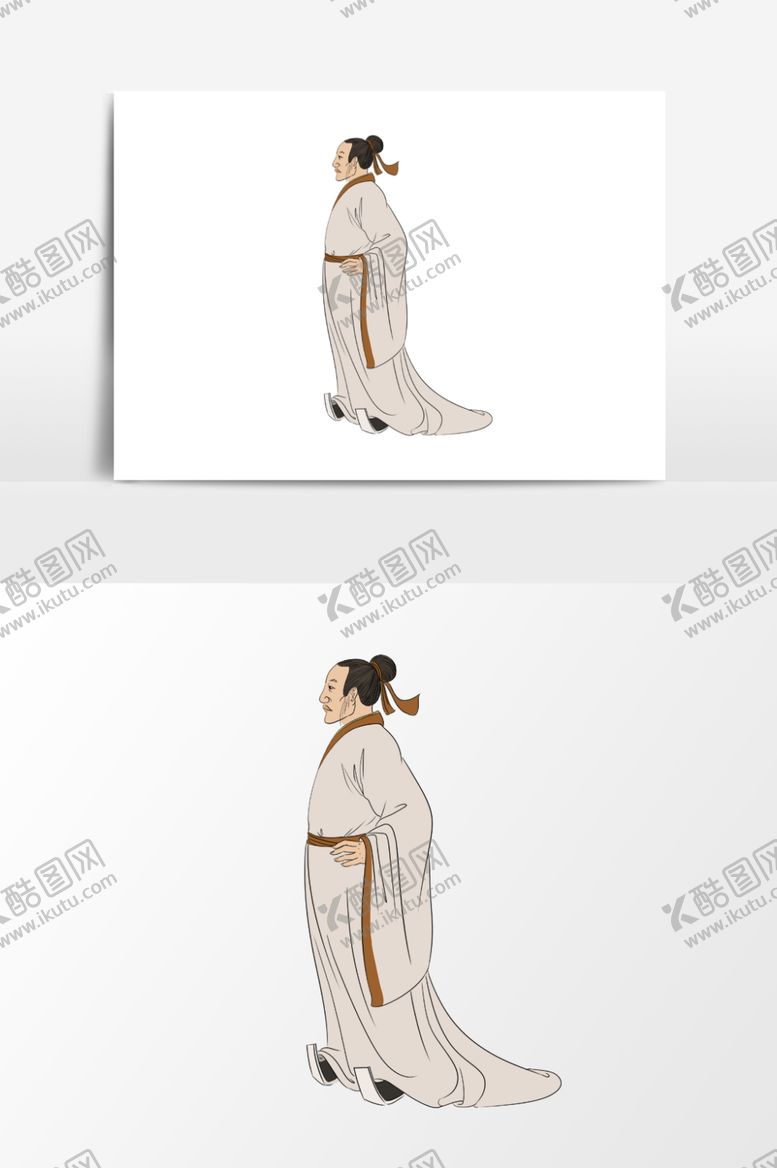 编号：26487510161712122955【酷图网】源文件下载-淡彩国画人物